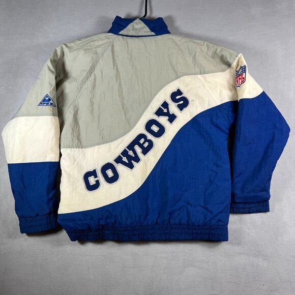 Vintage Apex Pro Line Dallas Cowboys Jacket Mens Small Blue Gray NFL 90s - Picture 13 of 16